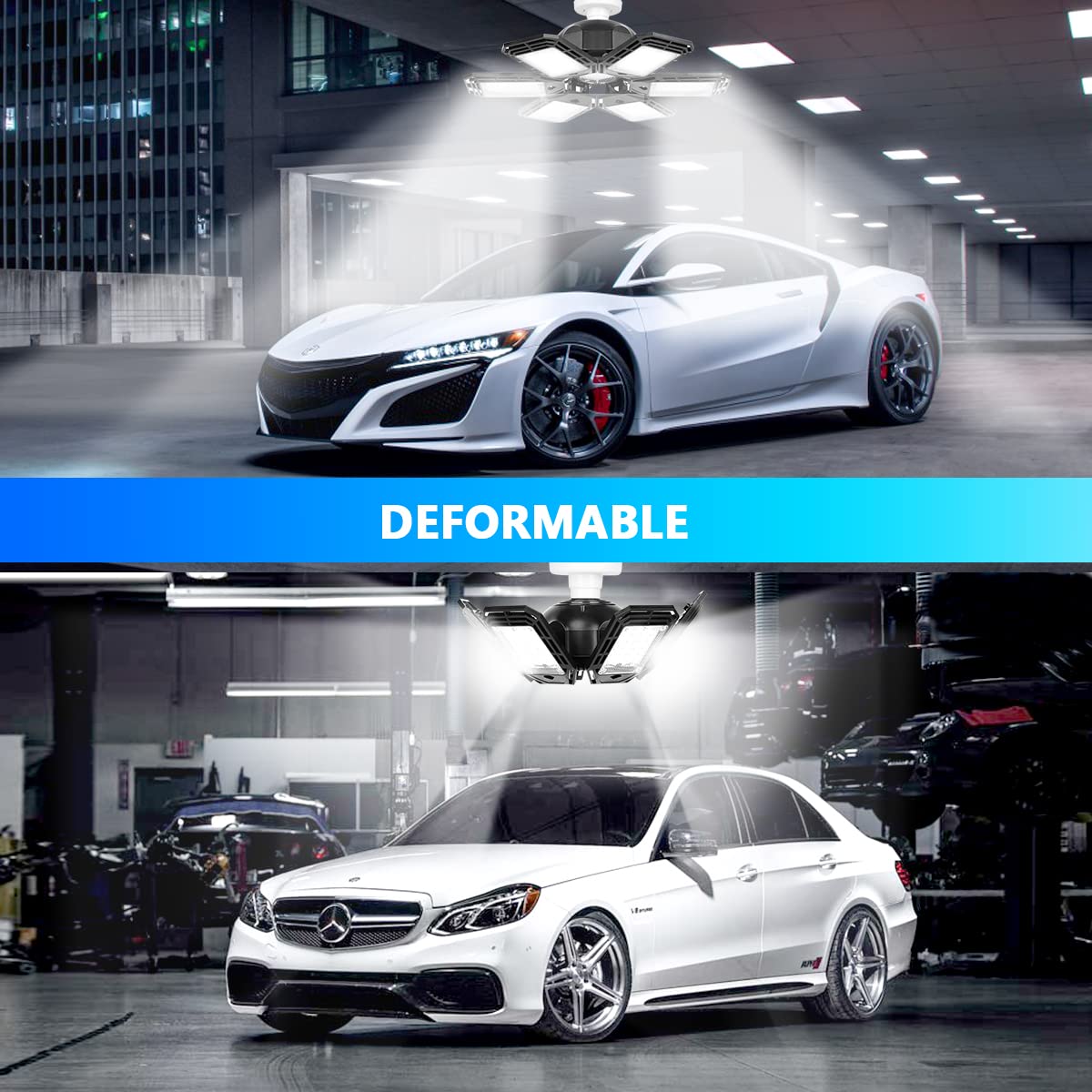 Luyata garage light panel-angle adjustment enables tailored high-brightness coverage.