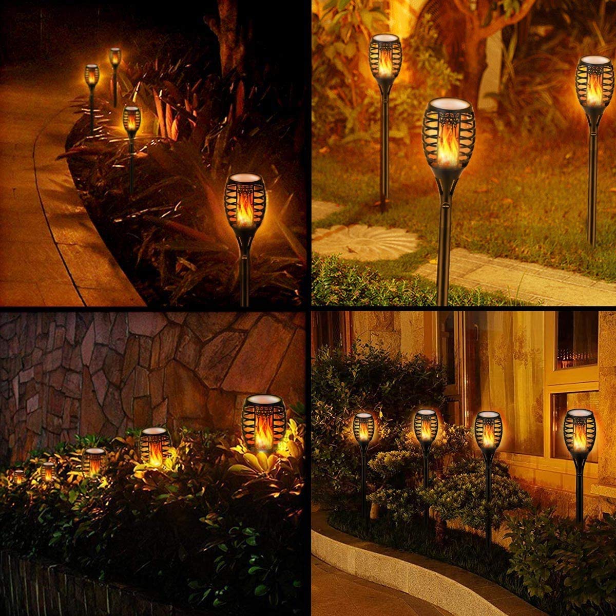 LUYE easy-install torch lights for quick patio or yard setup