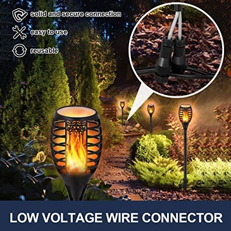 LUYE ground spike enables quick, tool-free installation along lawns and borders.