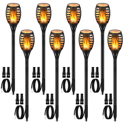 LUYE low-voltage torch lights with flickering flame for safe outdoor ambiance