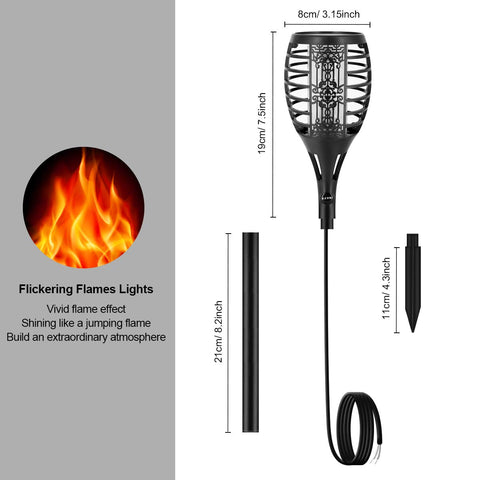 LUYE outdoor torch IP65 weatherproof design for year-round use.