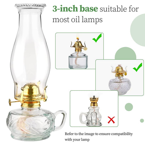 LVACODV hand-blown glass chimney delivers durability and clarity.