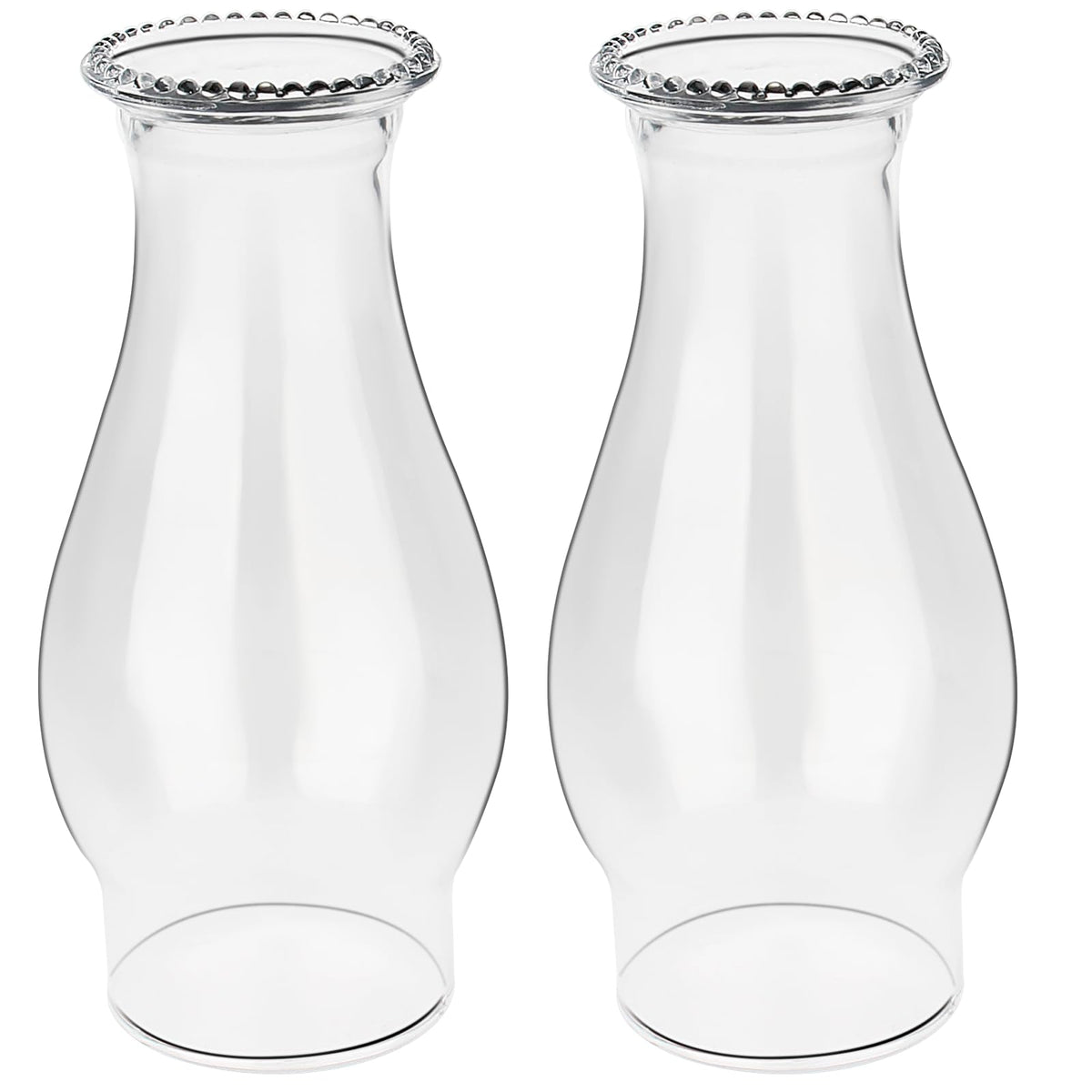 LVACODV oil lamp chimney in clear wave style for steady, bright flames.