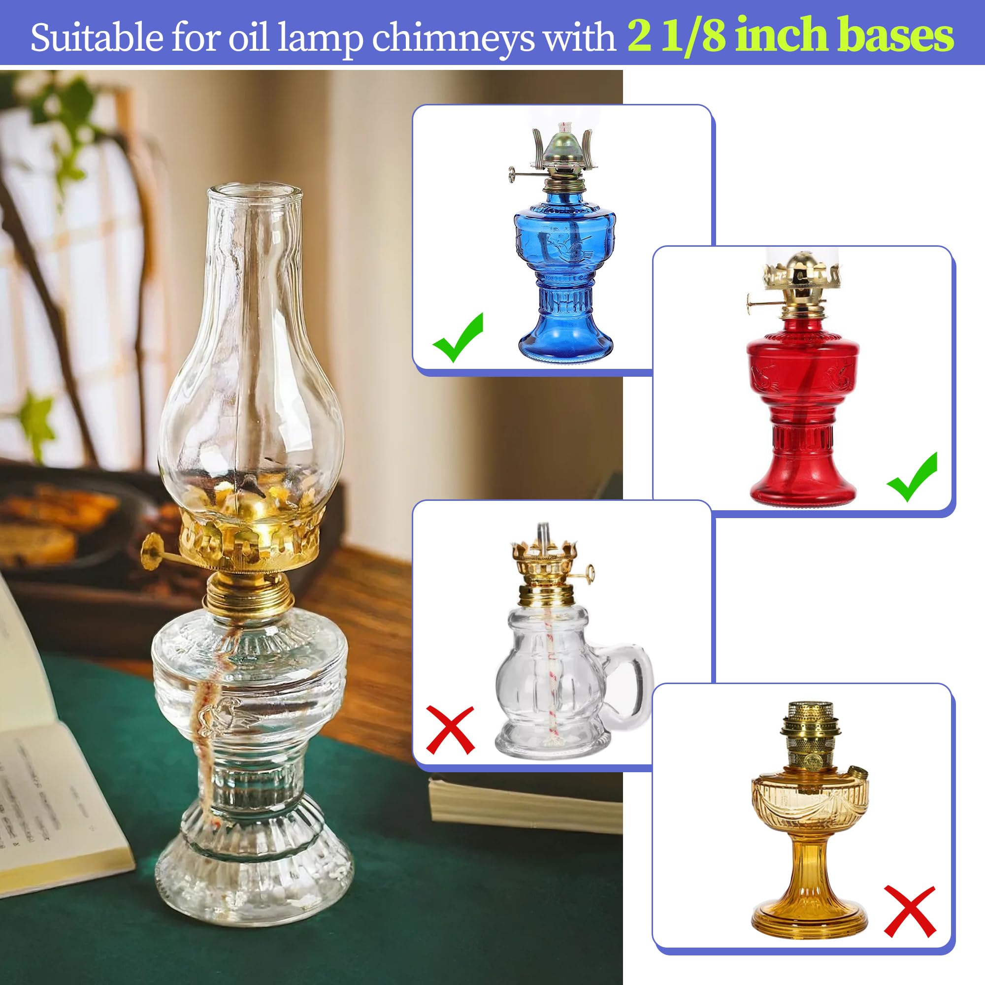 LVACODV oil lamp chimney easy-install design enables quick, tool-free replacement