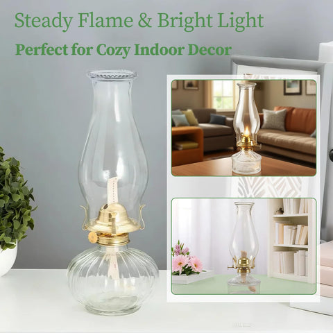 LVACODV chimney for traditional to electric lamp upgrades adds timeless elegance.