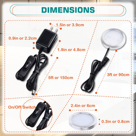 Lvyinyin puck light with aluminum shell for durable, clean accent lighting
