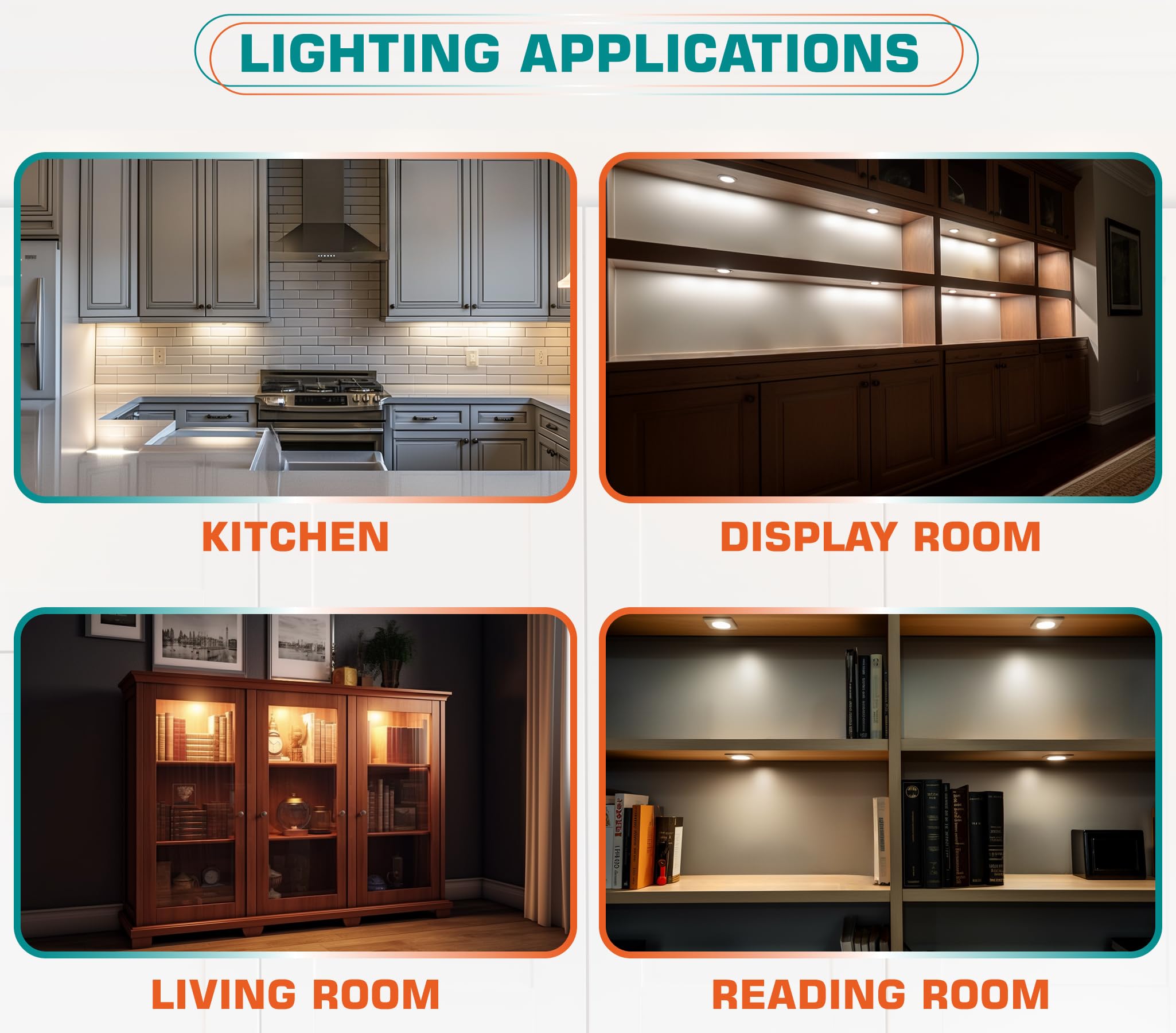 Lvyinyin versatile lighting kit suitable for kitchen, closet, and shelves