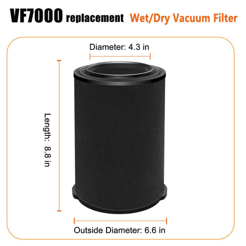 LVJUSEN VF7000 foam sleeve for wet pick-up captures liquids and debris