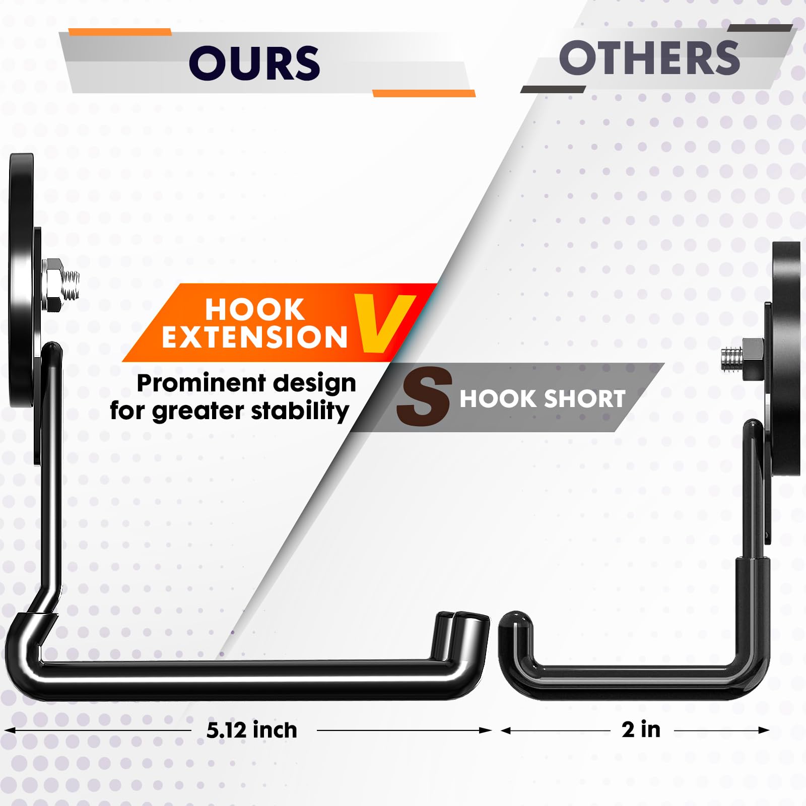 Lvoess hook with anti-slip coating sticks to metal shelf; no drilling required