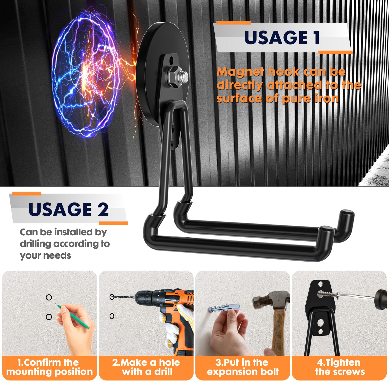 Lvoess magnetic hook's removable base enables easy repositioning on metal surfaces