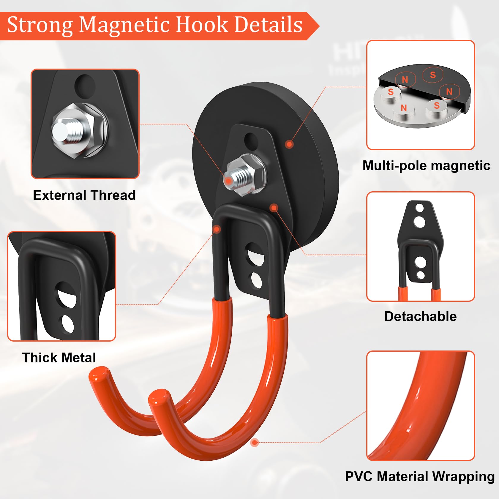 Lvoess neodymium magnets inside provide strong hold without wall damage