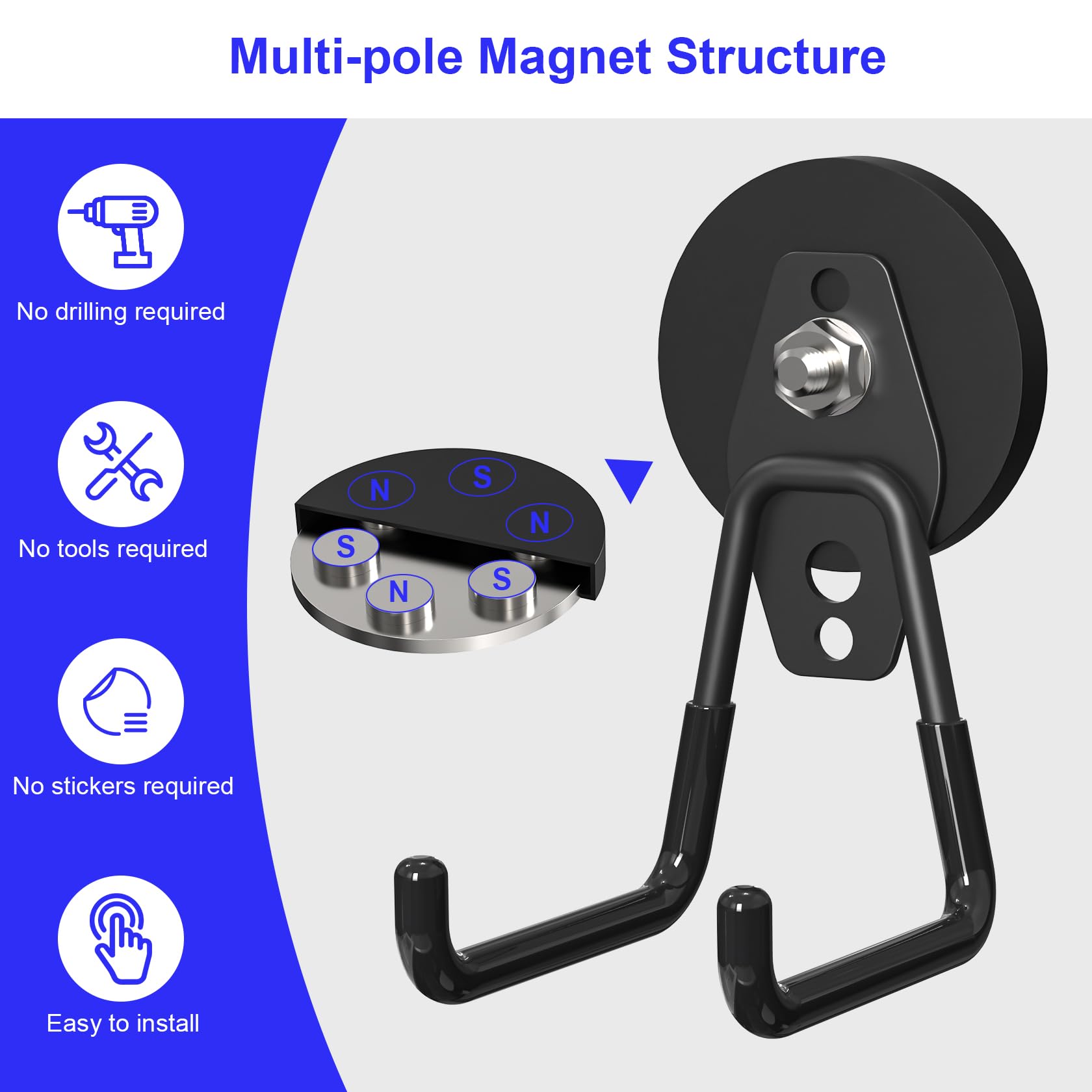 Lvoess no-drill installation option for magnetic mounting on metal surfaces.