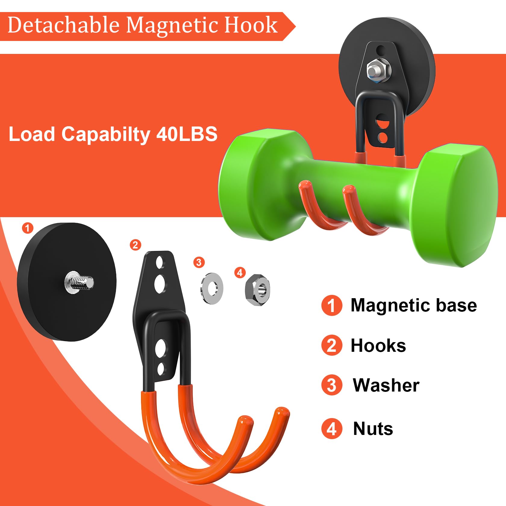 Lvoess sturdy magnetic base supports heavy items on metal surfaces