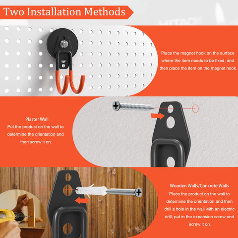 Lvoess two installation options for lightweight and heavy-duty tools