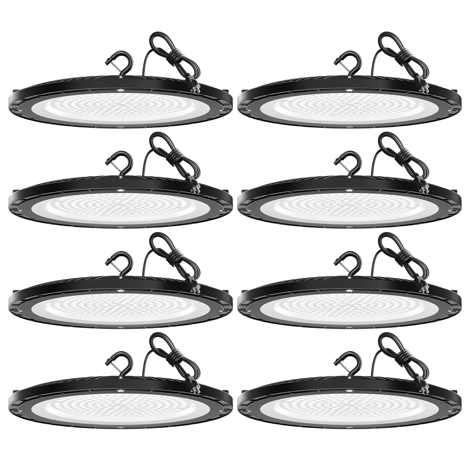 lvsdak UFO LED High Bay 200W front view for uniform warehouse illumination.
