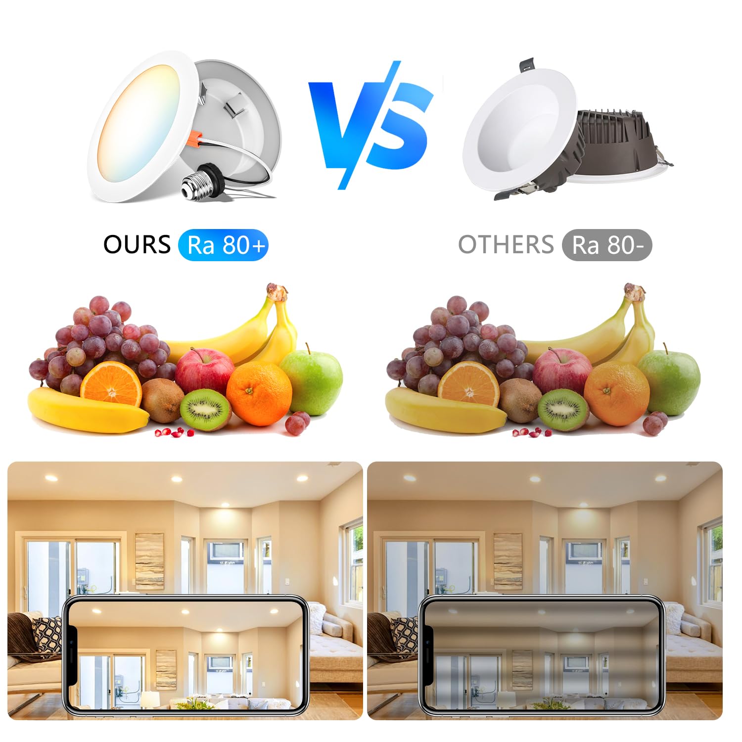 LVWIT 6-pack LED recessed lights for versatile home upgrades