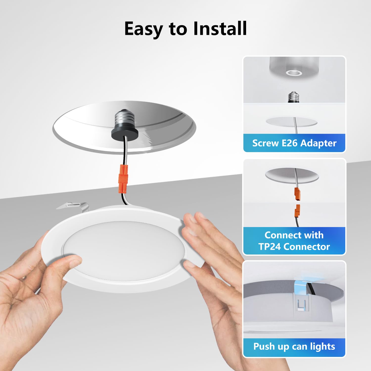 LVWIT quick-install LED recessed light ready in minutes
