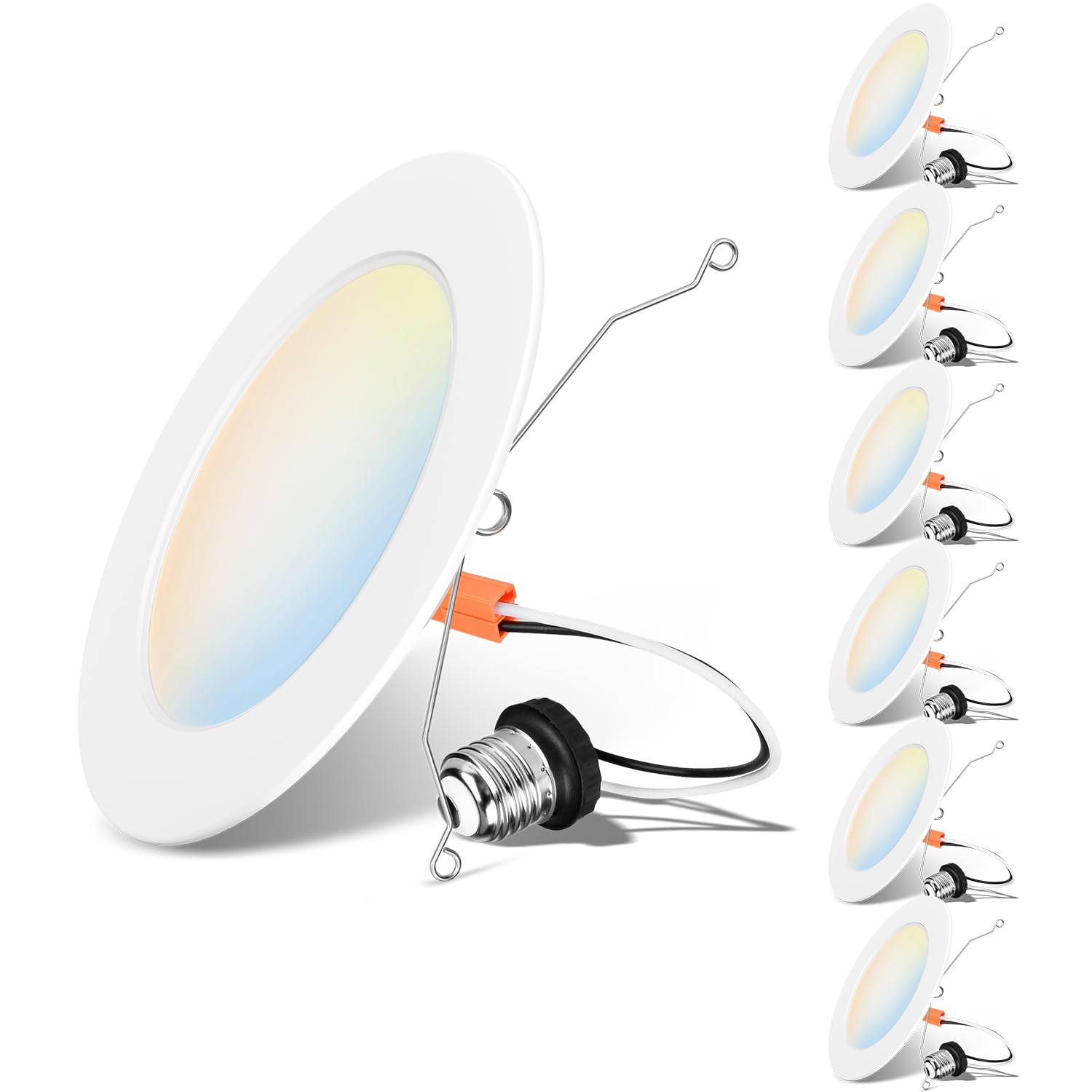 LVWIT 6-inch recessed LED light pack offers energy-efficient ceiling illumination.