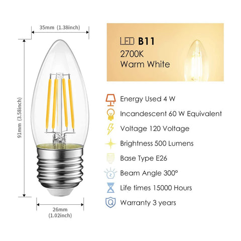 LVWIT B11 provides 360-degree beam for uniform room illumination.
