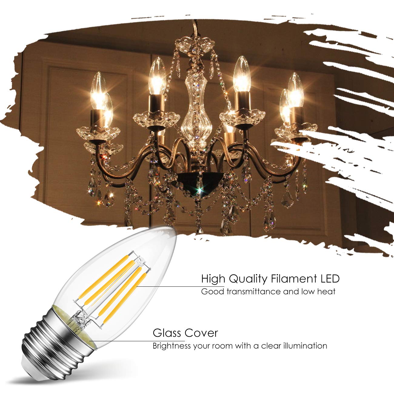 LVWIT B11 outputs 500 lumens for bright decorative lighting.