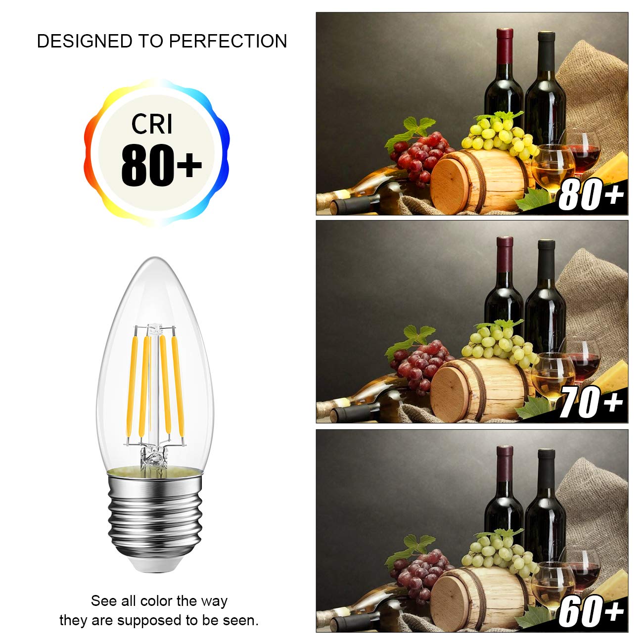 LVWIT B11 pack of 6 bulbs offers practical lighting value.