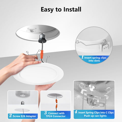 LVWIT E26 conversion kit supports retrofit installation.