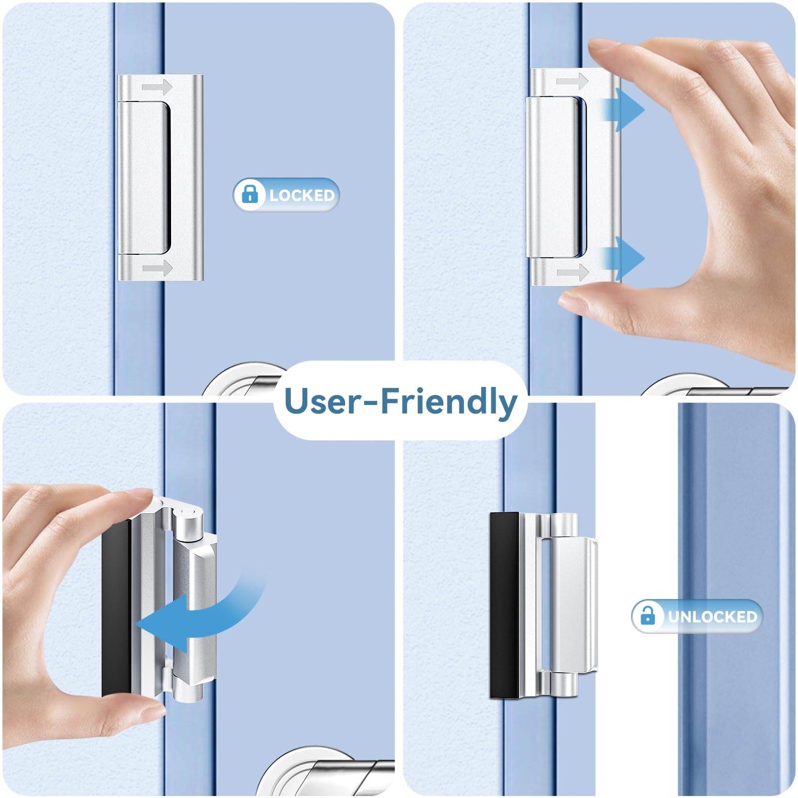 Lvyesea interior mechanism demonstrates child safety features and easy one-handed operation