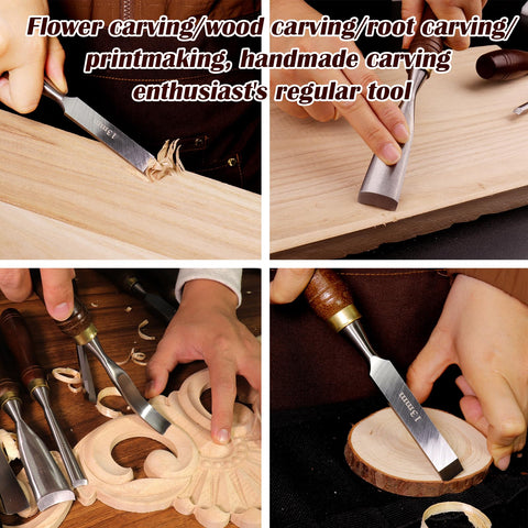 LWCUSNJ chisel sizes variety enables detailed carving from fine lines to broad cuts