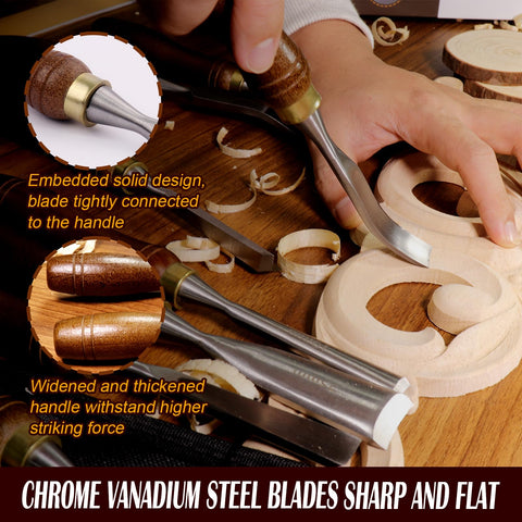 LWCUSNJ Cr-V 60 steel blades close up emphasizes sharpness and durability