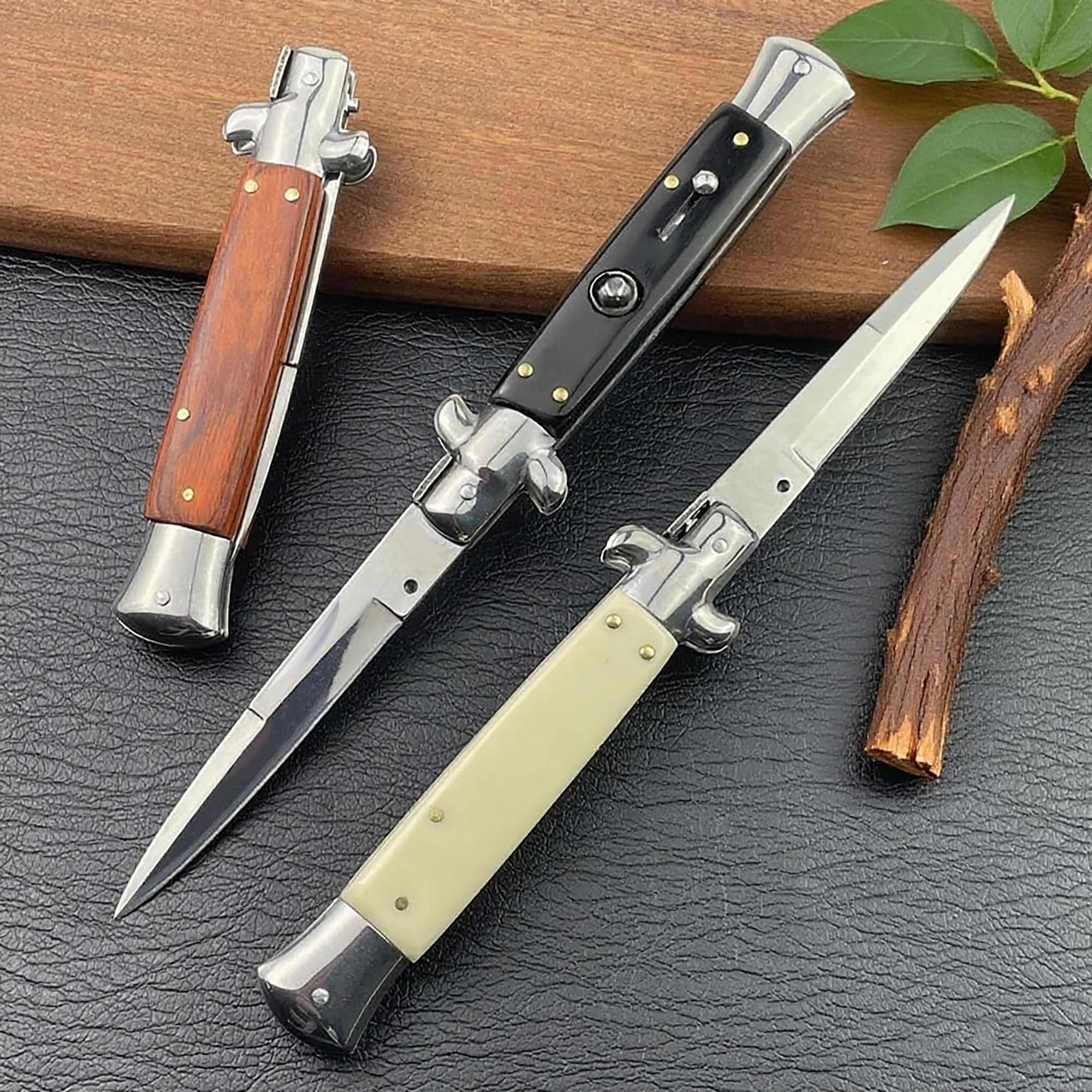 LWDZQ white handle pocket knife for easy visibility and access
