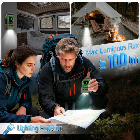 Lwuey CO detector with clear backlit LCD display for quick readings.