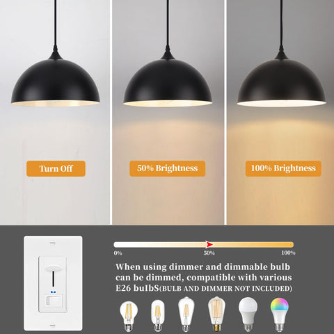 LWWHQ pendant with adjustable hanging length suited to various ceilings.