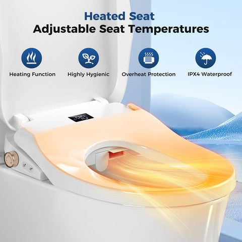 LXlu bidet seat quick warm air dryer speeds comfortable drying after wash