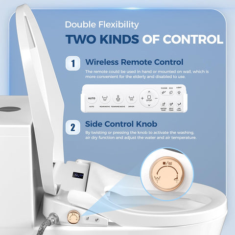 LXlu bidet seat self-cleaning nozzles keep spray tips clean between uses