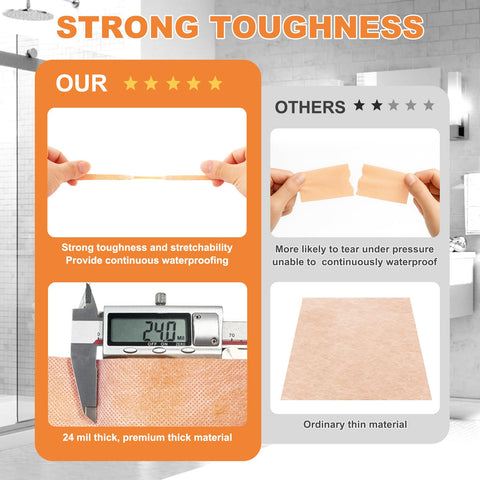 LXVOOEE fiber-reinforced sides strengthen bonding for tile work.