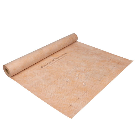 LXVOOEE waterproof membrane with a pre-marked grid for precise layout planning.