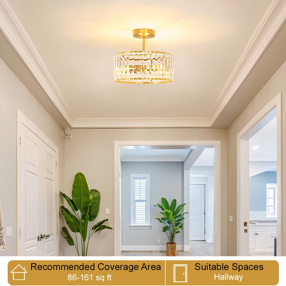 Lxybcce crystal shade with open-bottom design for easy bulb replacement and even illumination.