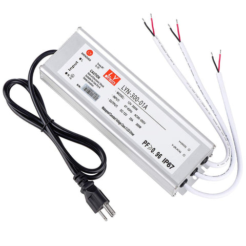 LY LIU YUN LED Driver 300W front view powering outdoor LEDs with IP67 protection
