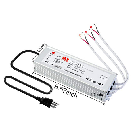LY LIU YUN LED Driver 300W IP67 transformer in use outdoors