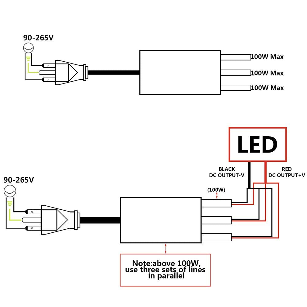 LY LIU YUN LED Driver 300W showing 12V output ports for multiple fixtures