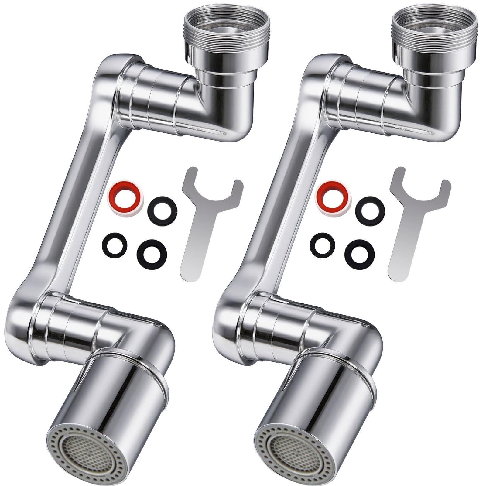 Lychee Light 1080° swivel extender provides full sink reach for easy rinsing.