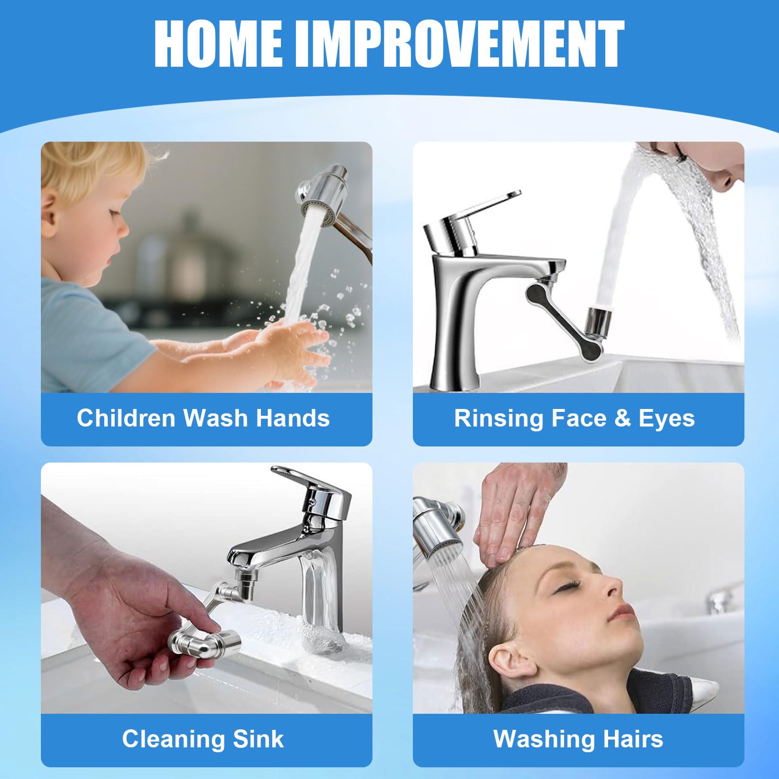 Lychee Light 3-in-1 thread compatibility fits most standard faucets.