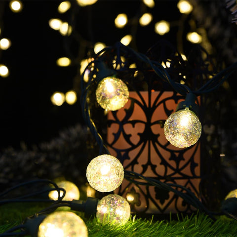 Lycklig Globe String Lights are energy efficient, saving power per LED.