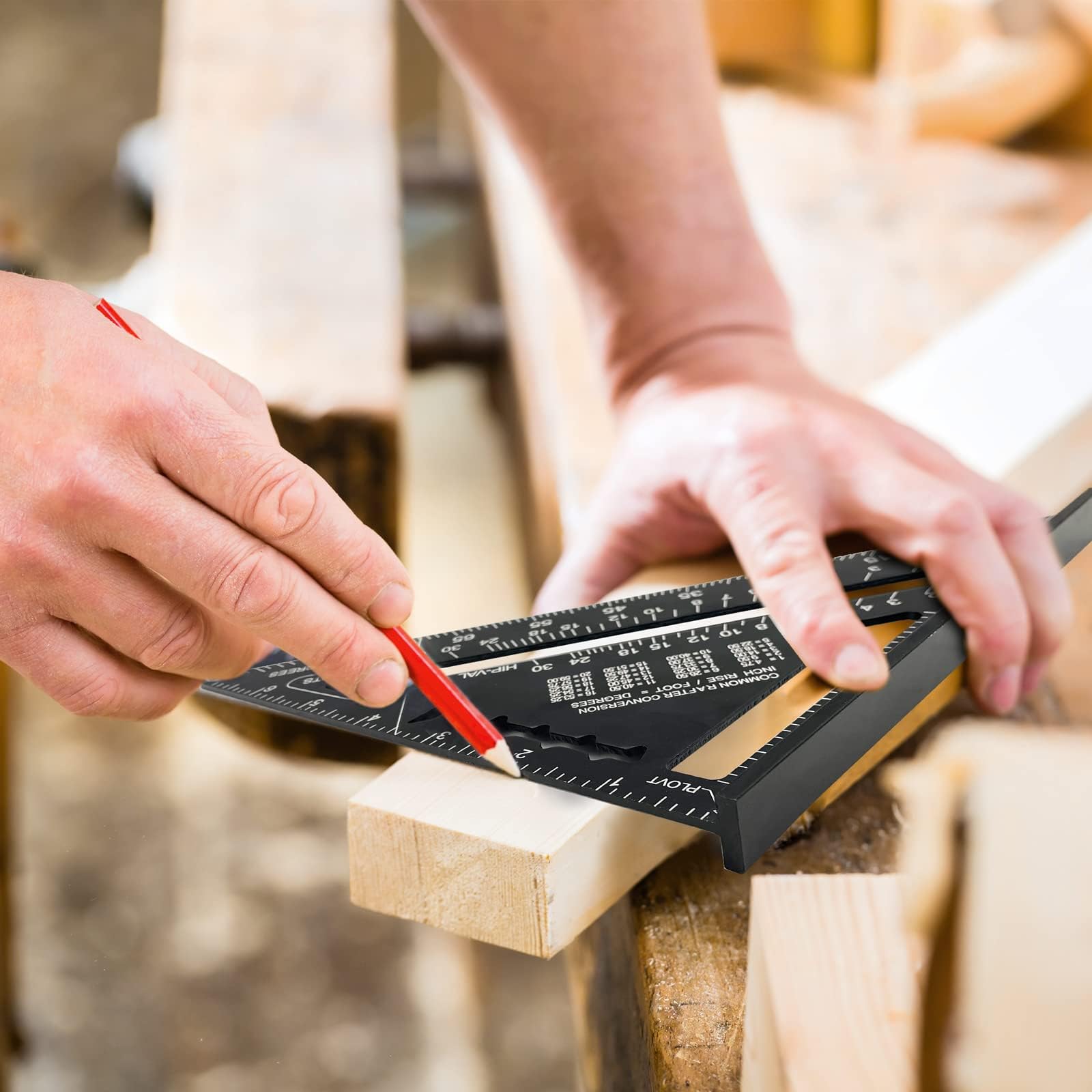 LYHLYA saw guide and line scriber help improve cut accuracy.