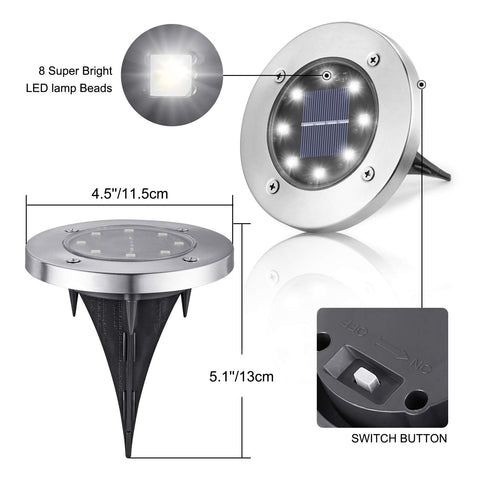 LYHOPE ground light with stainless steel shell adds durability