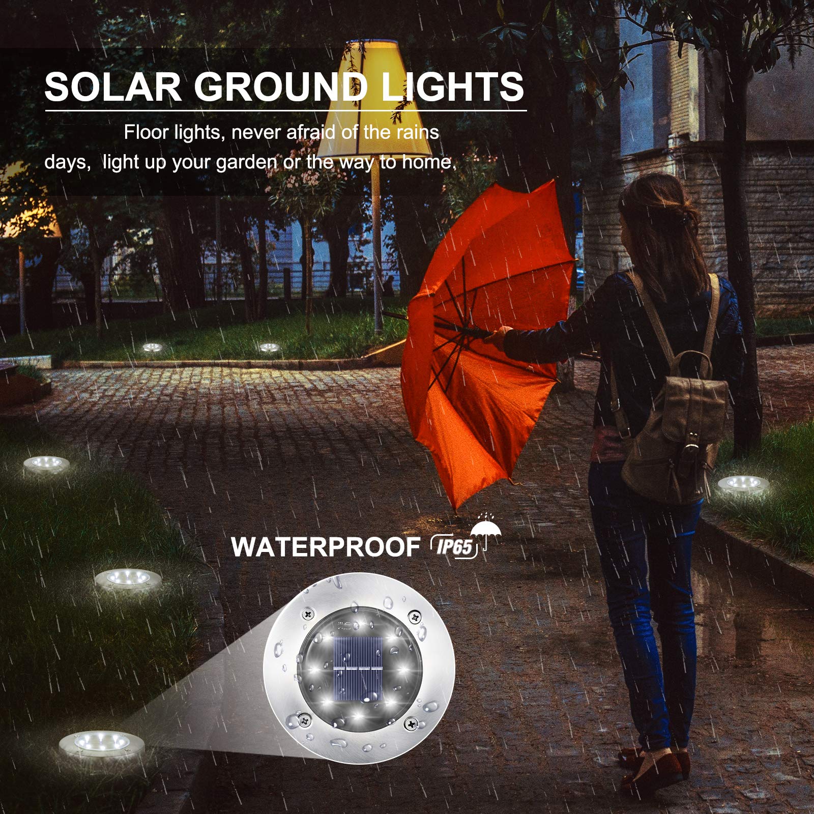 LYHOPE IP65 waterproof disk light withstands rain and snow