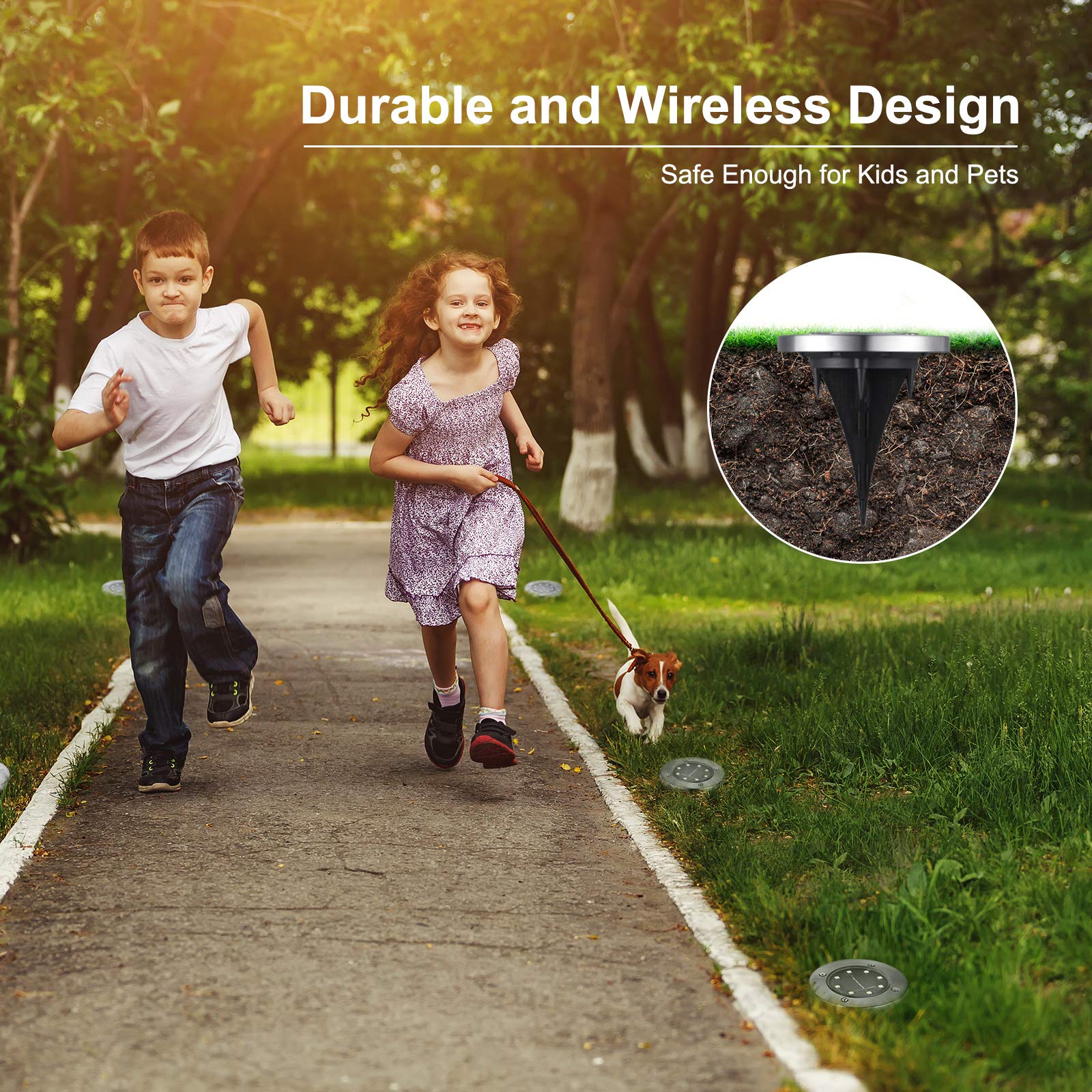 LYHOPE pathway light brightens yards and decks for evening use