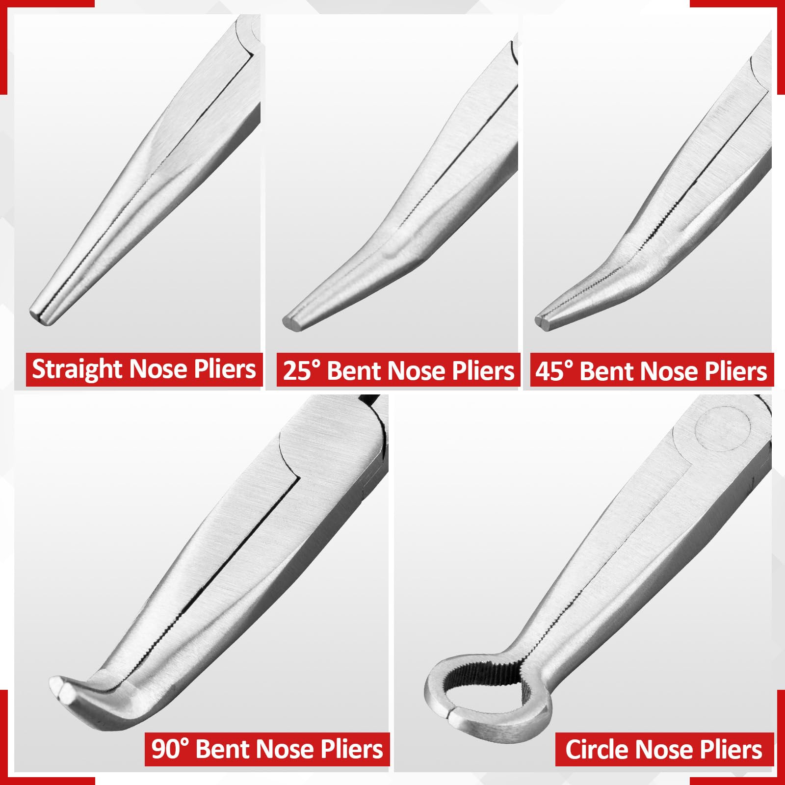 Lyhubmh 45° bent nose pliers for angled access to components