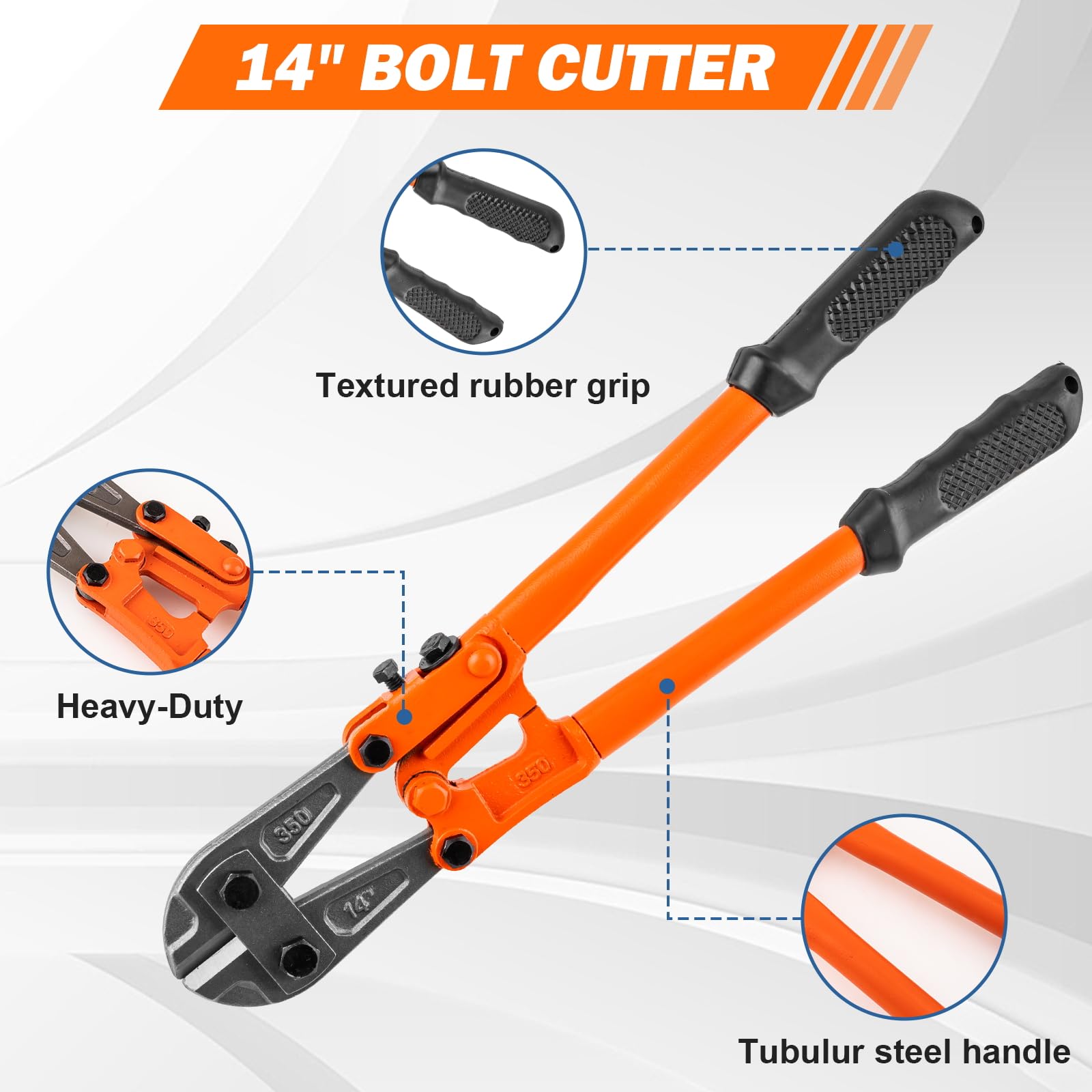 Lyhubmh 8-inch mini bolt cutter close-up showing precise grip