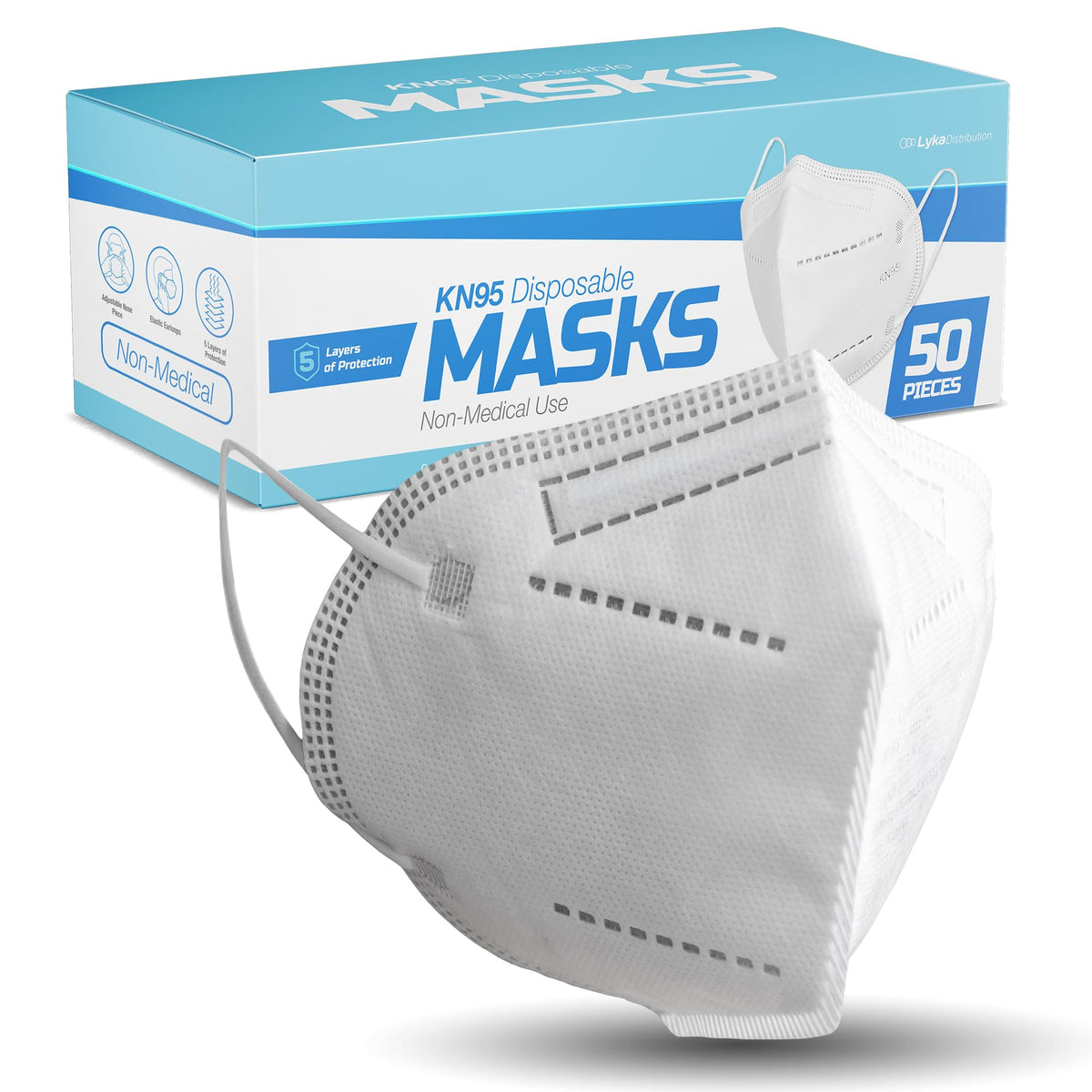 Lyka Distribution KN95 masks folded design for compact daily carry